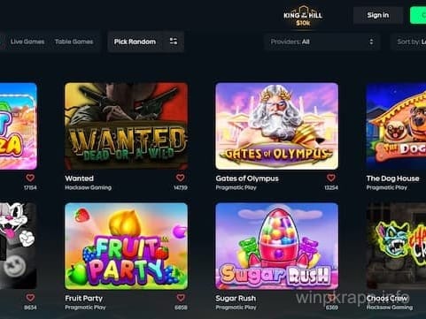 Winpkr App Screenshot - Live Casino Slots